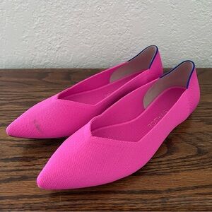 Rothy’s Dragon Fruit Hot Pink Fuchsia The Point Flats 10.5
